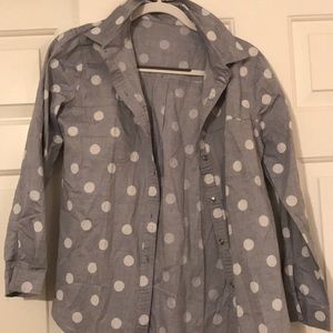 Polka dot button down